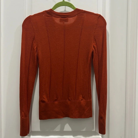 & Other Stories Wool Long Sleeve Jumper Terracotta Sz XS - Picture 4 of 6
